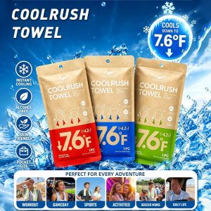 CoolRush Towel for Hot Weather, Cooling Neck Wraps, Ice Towel, Instant & Long-Lasting Cooling for Outdoor Performance, Large Cooling Body Wipe, Must Have for Summer Travel, Running,Gym , Camping Gardening & Daily Use